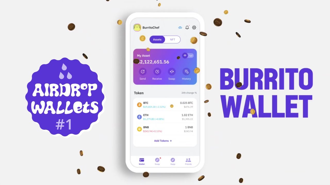 Carteiras de Airdrop #1 @burritowallet ¡Cripto grátis! 💸🌯