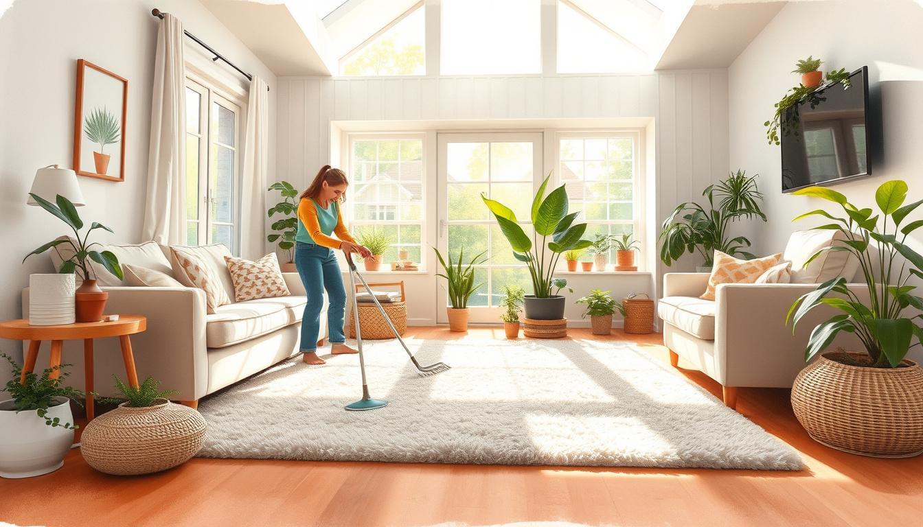 Como economizar ao limpar carpetes grandes em casa
